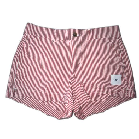 Old Navy Shorts Seersucker Pink Stripe Mini Mid Rise Size 2 - Picture 1 of 4